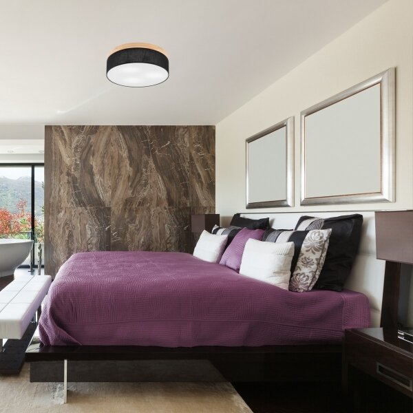 Brilagi - LED Stropné svietidlo BELLADONNA 3xE27/15W/230V čierna/borovica