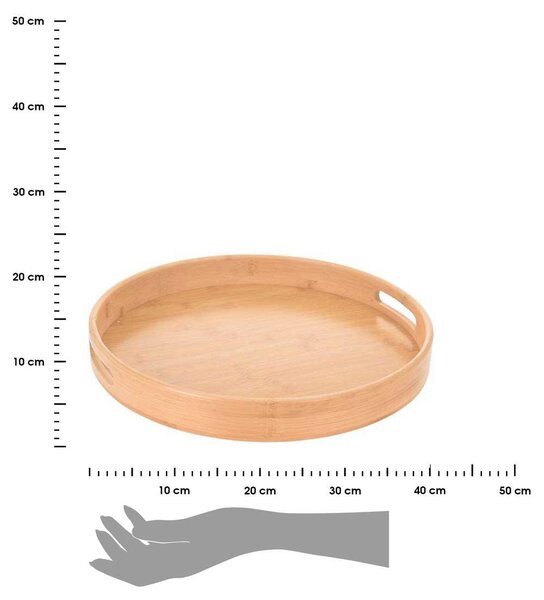 Drevený servírovací podnos Angus, (fi) 40 cm