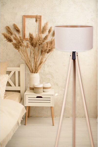 Duolla - Stojacia lampa 1xE27/60W/230V pr. 44 cm krémová/béžová