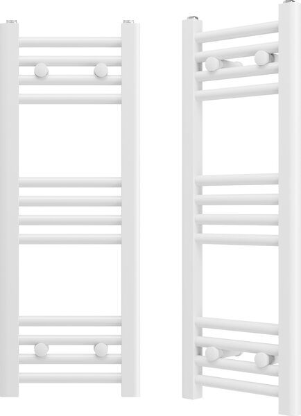 Granitan | Kúpeľňový radiátor Breno - 30x80 cm - Biely - Moderný dizajn - Integrovaný ohrievač uterákov
