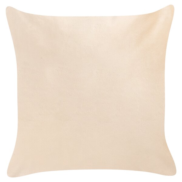 Sada 2 dekoratívnych vankúšov béžová so vzorom včiel 45 x 45 cm zamatové polyester moderný glamour štýl dekoračné doplnky