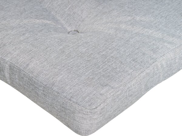 Sada 8 podušiek na sedadlá a operadlá sivá melanž polyester prešívané podsedáky na vonkajšie stoličky