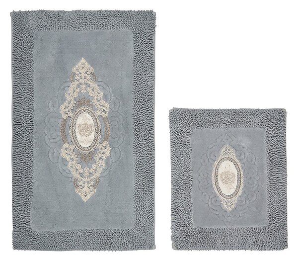 L'essentiel Súprava 2 kusov kúpeľňových predložiek Oriental Gray šedá
