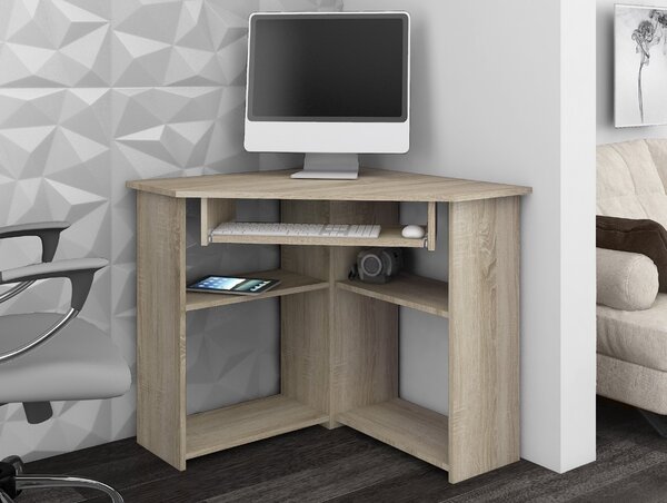 Ak furniture Rohový písací stôl Ted dub sonoma