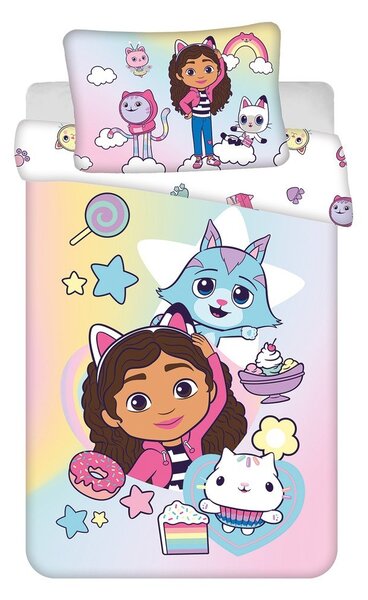 Bavlnené detské obliečky do postieľky 100x135 cm Gabby's Dollhouse "Sugar Dream" – Jerry Fabrics