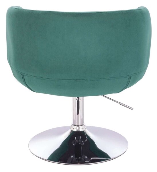 LuxuryForm DESIGN Kreslo MONTANA VELUR na striebornom tanieri - zelené