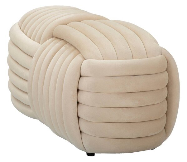 Krémová zamatová lavica Softy – Mauro Ferretti