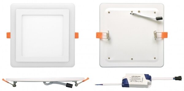 Ecolite DUO-S18W - LED Podhľadové svietidlo DUO LED/18W/230V + LED/6W