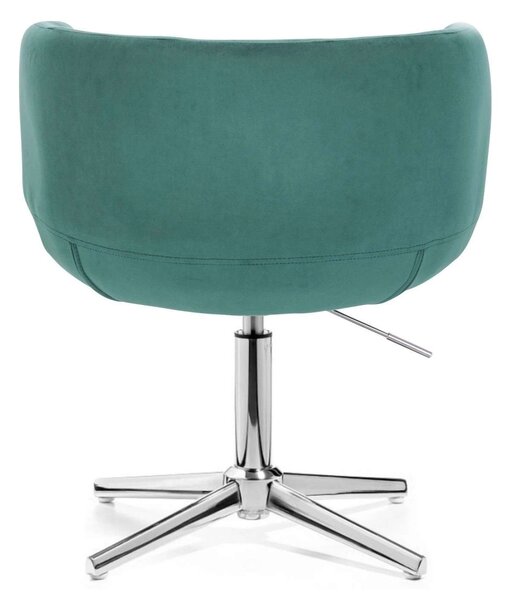 LuxuryForm DESIGN Kreslo MONTANA VELUR na striebornom kríži - zelené