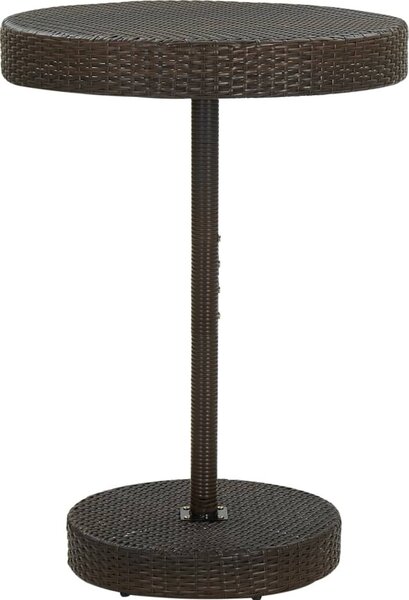 Maison Exclusive - Záhradný stôl hnedý 75,5x106 cm Poly ratan
