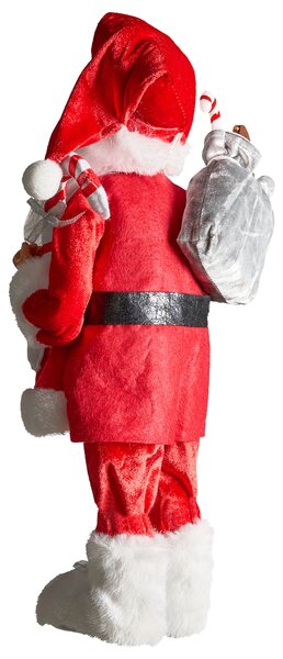Dekoratívna figúrka červená látka syntetický materiál vianočná dekorácia Santa Claus Mikuláš ozdoba