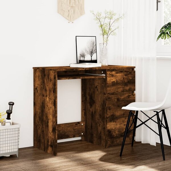 Maison Exclusive - písací stôl z dymového dubu 90x45x76 cm drevený materiál