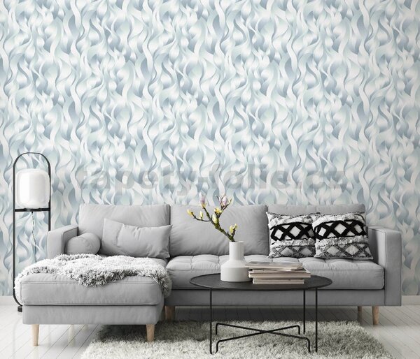 Vliesové tapety na stenu ELLE DECORATION 2 10204-18, rozmer 10,05 m x 0,53 m, 3D plamene modro-zelené, Erismann