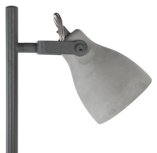 Stojaca lampa sivá betónový efekt 163 cm 3 nastaviteľné svetlá tienidlá industriálny štýl obývacia izba spálňa kancelária