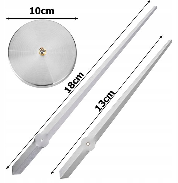 Verk 27062 Dizajnové 3D nalepovacie hodiny 130 cm strieborné