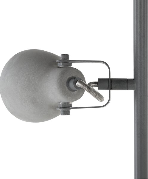 Stojaca lampa sivá betónový efekt 163 cm 3 nastaviteľné svetlá tienidlá industriálny štýl obývacia izba spálňa kancelária