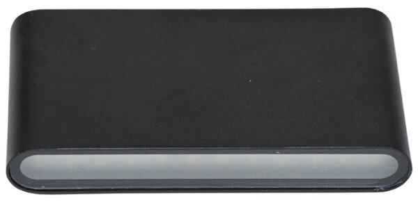 Ecolite ZFP12-CR - LED Vonkajšie nástenné svietidlo BRICK 2xLED/6W/230V IP65 čierna