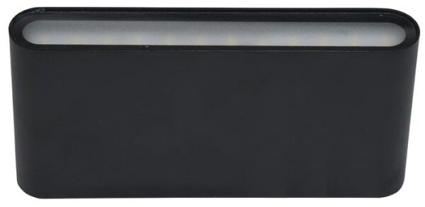 Ecolite ZFP12-CR - LED Vonkajšie nástenné svietidlo BRICK 2xLED/6W/230V IP65 čierna