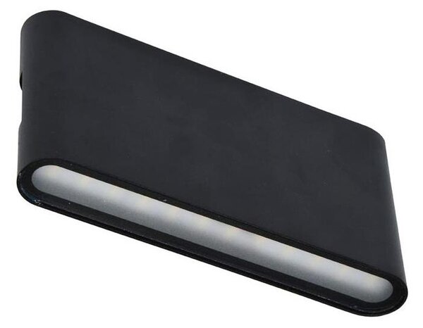Ecolite ZFP12-CR - LED Vonkajšie nástenné svietidlo BRICK 2xLED/6W/230V IP65 čierna