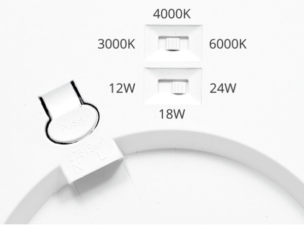 Ecolite WPCB2-24W/CR - LED Panel LEXA LED/12/18/24W/230V čierna