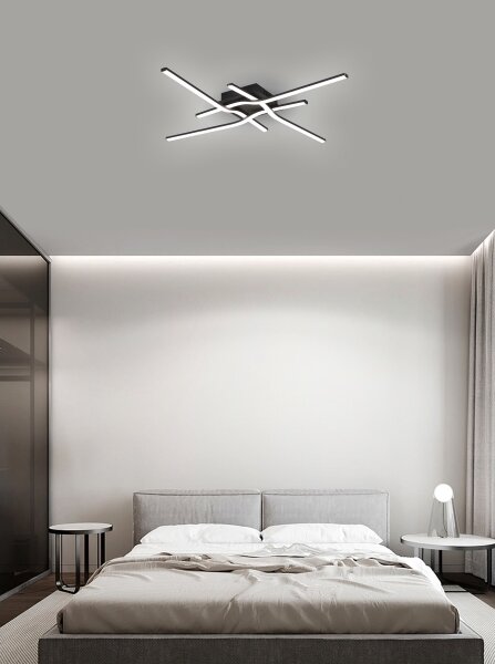 Brilagi - LED stropné svietidlo STRIPES LED/38W/230V čierna