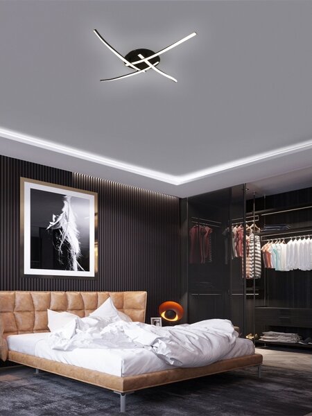 Brilagi - LED stropné svietidlo STRIPES LED/32W/230V čierna