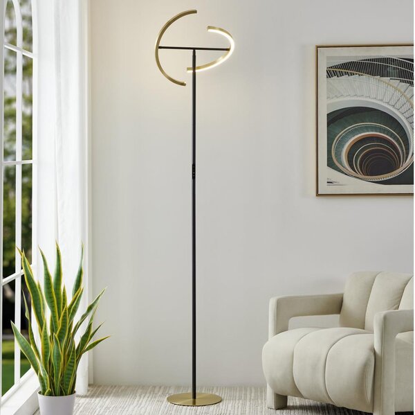 Eglo 901973-LED Stmievateľná stojacia lampa CASTELPOTO 2xLED/8,8W/230V zlatá/čierna
