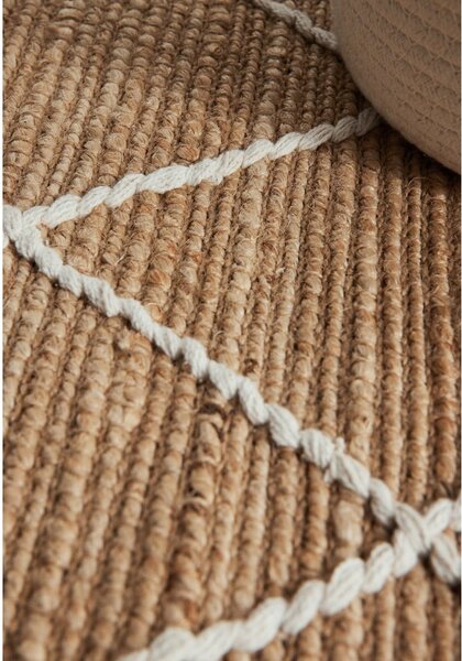 Ručne tkaný jutový behúň v prírodnej farbe 80x200 cm Kunu – Hanse Home