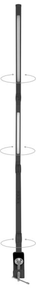 Ecolite LU19WT-CR-LED Stmievateľná stolná lampa SPACE LED/8W + LED/11W/230V čierna