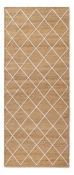 Ručne tkaný jutový behúň v prírodnej farbe 80x200 cm Kunu – Hanse Home
