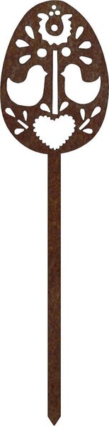 CORGARDEN Záhradná dekorácia Veľká noc Veľkonočné vajíčka 1, 51 x 14 cm, corten CORGARDEN 1063