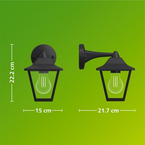 Philips - Vonkajšie nástenné svietidlo JULI 1xE27/25W/230V IP44