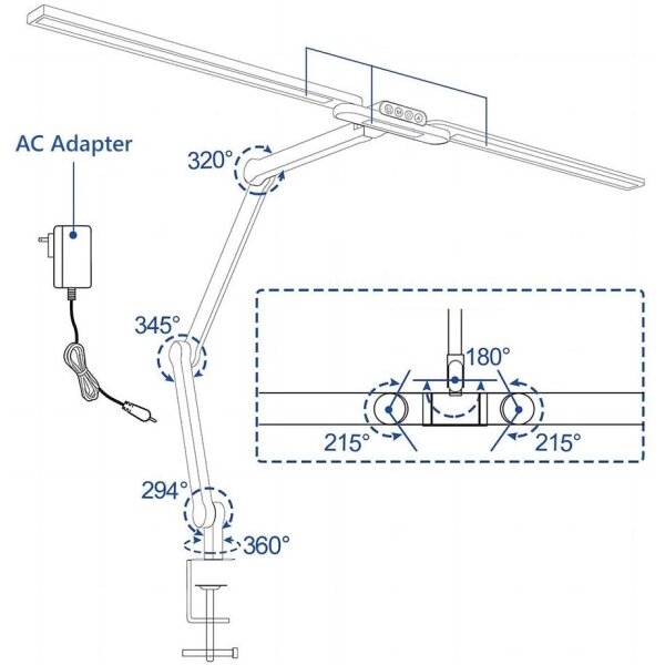 LED Stmievateľná dotyková stolná lampa LED/24W/230V 3000-6500K CRI 92 čierna