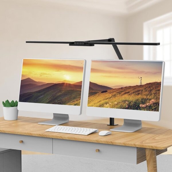 LED Stmievateľná dotyková stolná lampa LED/24W/230V 3000-6500K CRI 92 čierna