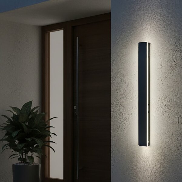 LED vonkajšie nástenné svietidlo MIRANA LED/12W/230V 4000K IP44 60 cm čierna