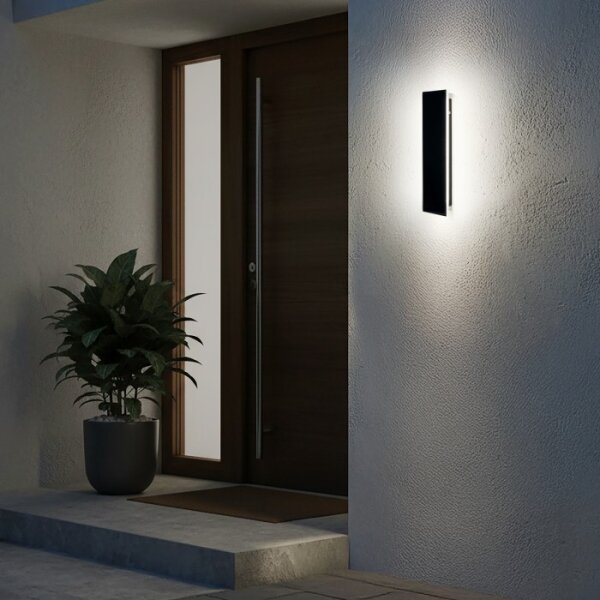 LED Vonkajšie nástenné svietidlo MIRANA LED/8W/230V 4000K IP44 30 cm čierne