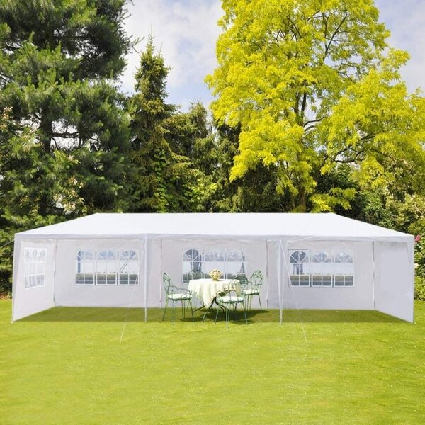 MultiGarden Skladací záhradný párty stan NERI 3x9 m biely