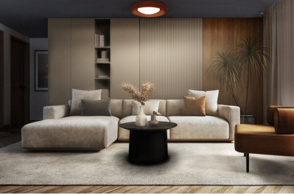 Osram-LED stmievateľné stropné svietidlo ORBIS CONCRETE LED/24,5W/230V pr.50cm hnedé/betón