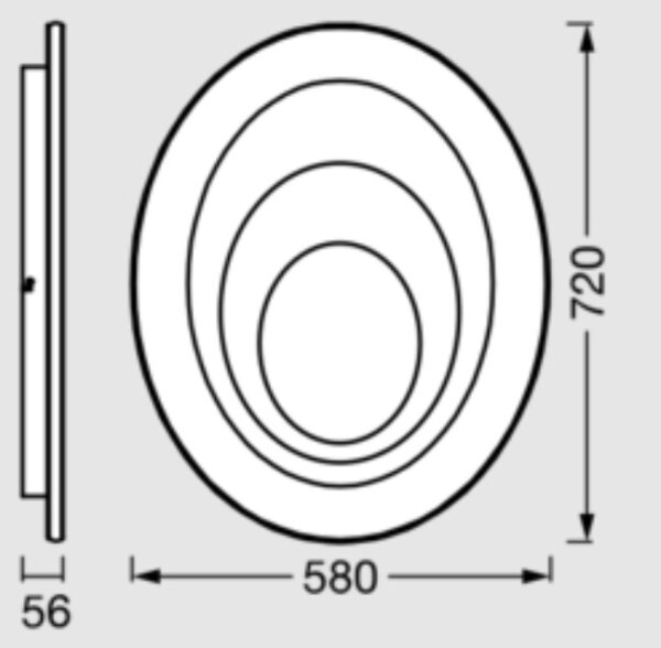 Osram - LED Stropné svietidlo ORBIS SPIRAL LED/63W/230V biela