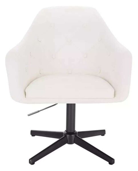 LuxuryForm DESIGN Kreslo ANDORA na čiernom kríži - biele