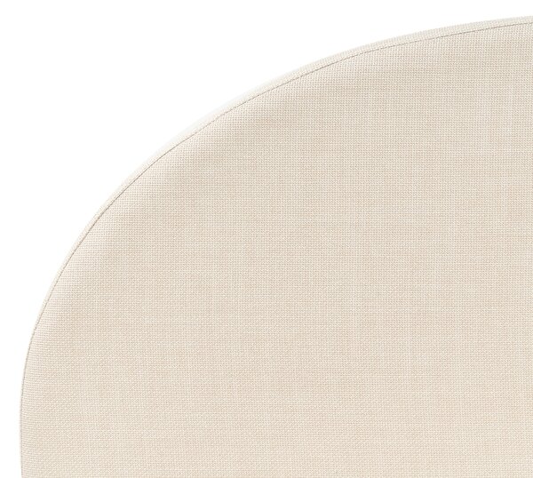 Posteľ s úložným priestorom béžová polyesterové čalúnenie 180 x 200 cm zaoblené čelo minimalistický retro dizajn spálňa