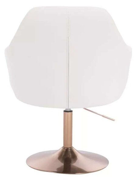 LuxuryForm DESIGN Kreslo ANDORA na zlatom tanieri - biele
