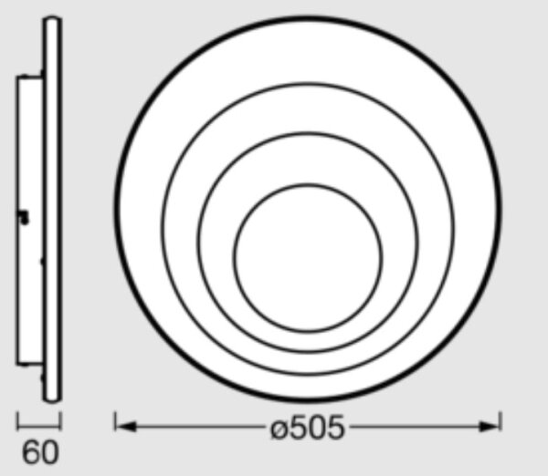 Osram - LED stropné svietidlo ORBIS SPIRAL LED/42W/230V, priemer 50,5 cm, biela