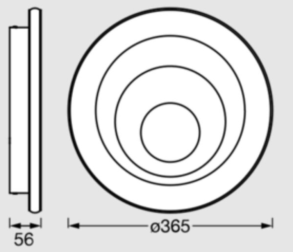 Osram - LED stropné svietidlo ORBIS SPIRAL LED/38W/230V pr. 36,5 cm biele