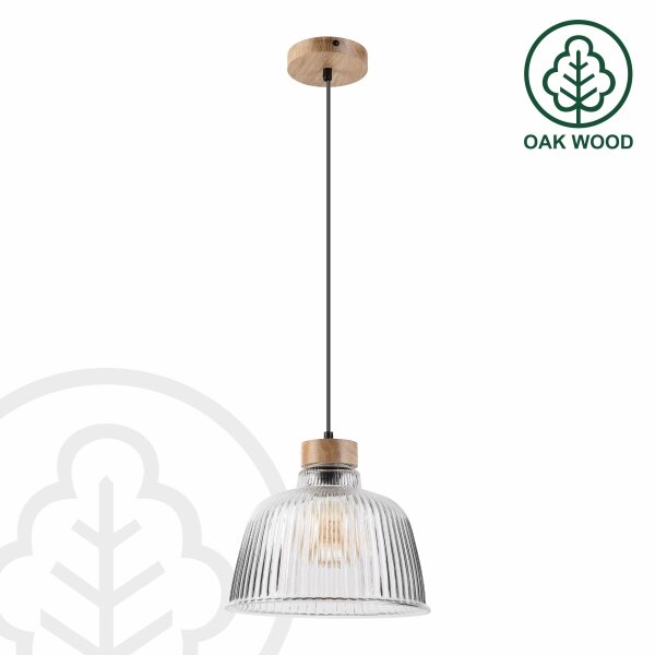 Luster na lanku ASTA 1xE27/60W/230V pr. 28 cm dub