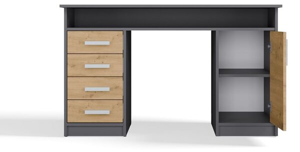 TP Living Písací stôl ADA 125 cm dub Artisan/antracitový