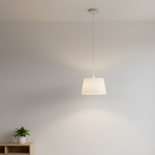 Závesné svietidlo AIDA na lanku 1xE27/60W/230V, priemer 25 cm, dub/biela