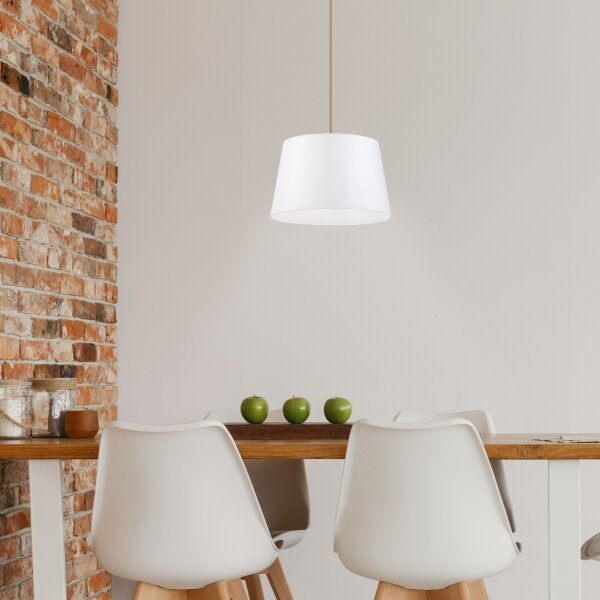 Závesné svietidlo AIDA na lanku 1xE27/60W/230V, priemer 25 cm, dub/biela