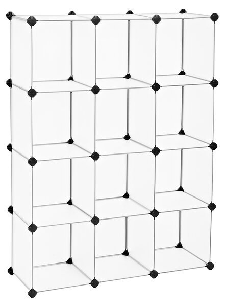 SONGMICS Otevřený policový regál Nerato 123 cm čirý