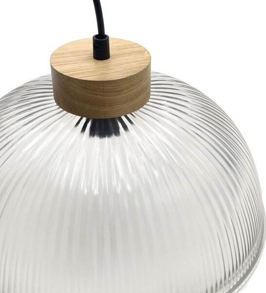 Luster na lanku PIA 1xE27/60W/230V pr. 30 cm dub